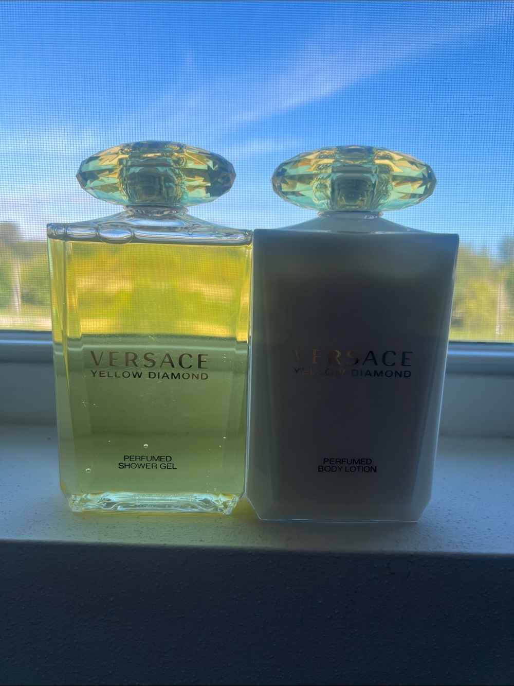 Versace Yellow Diamond Perfumed Body Lotion & Shower Gel Duo - Yellow, Cream
